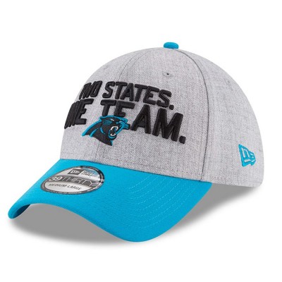 Men's Carolina Panthers New Era Heather Gray/Blue 2018 NFL Draft Official On-Stage 39THIRTY Flex Hat 2979463